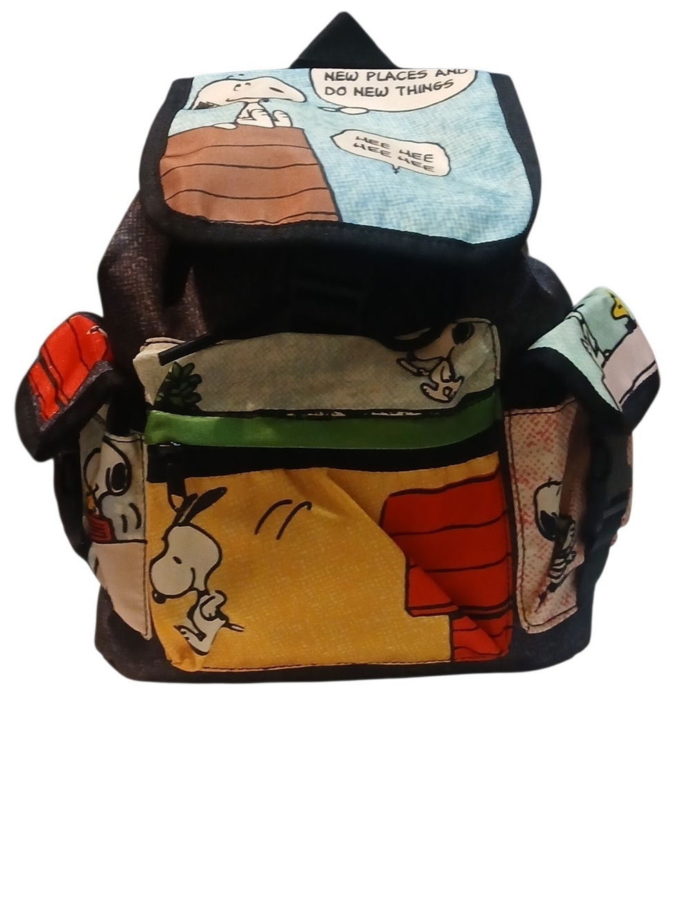 Peanuts -NEW 2026, Snoopy Backpack, Large Capacity Outside Pockets, 1 Zippered,